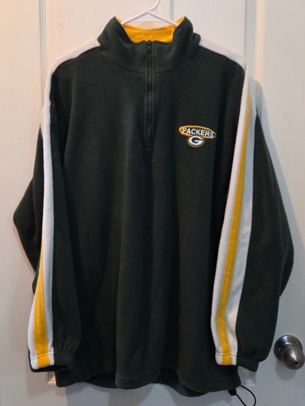 Vintage NFL Green Bay Packers 1/4 Zip Fleece Sweatshirt Size L